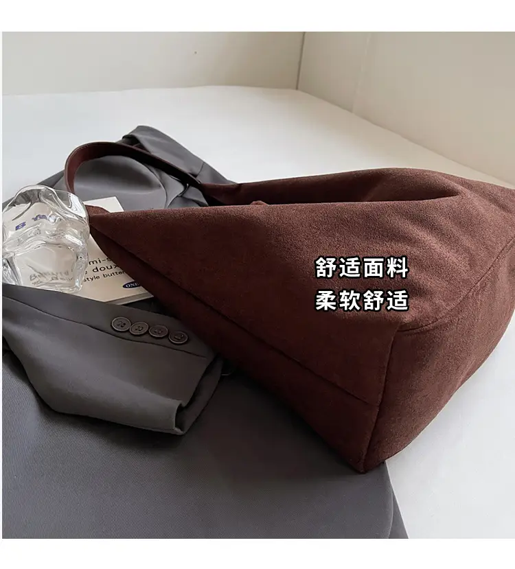 Women Retro Large Capacity Shoulder Bag Black American Style — feature 8