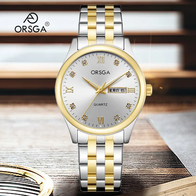 Orsga Men's Blue Dial Quartz Watch with Cross Strap - Image 28