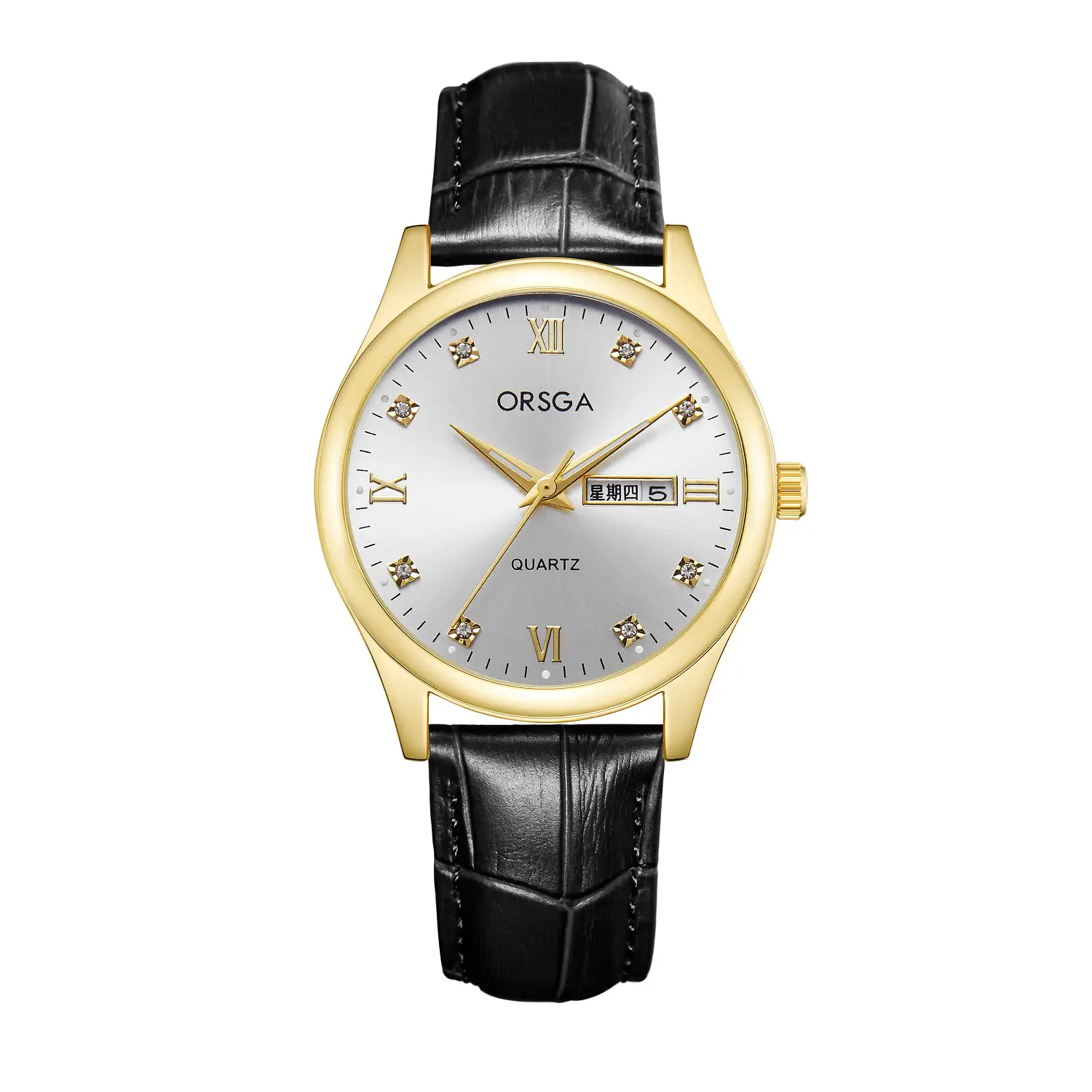 Orsga Men's Blue Dial Quartz Watch with Cross Strap - Image 15