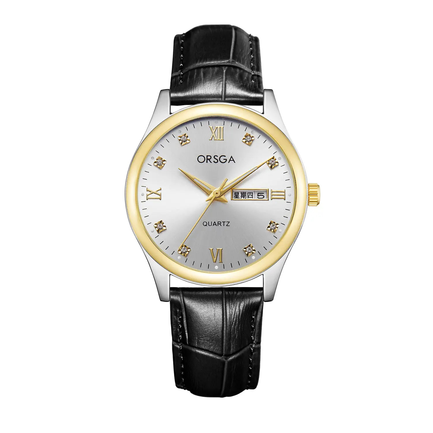 Orsga Men's Blue Dial Quartz Watch with Cross Strap - Image 22