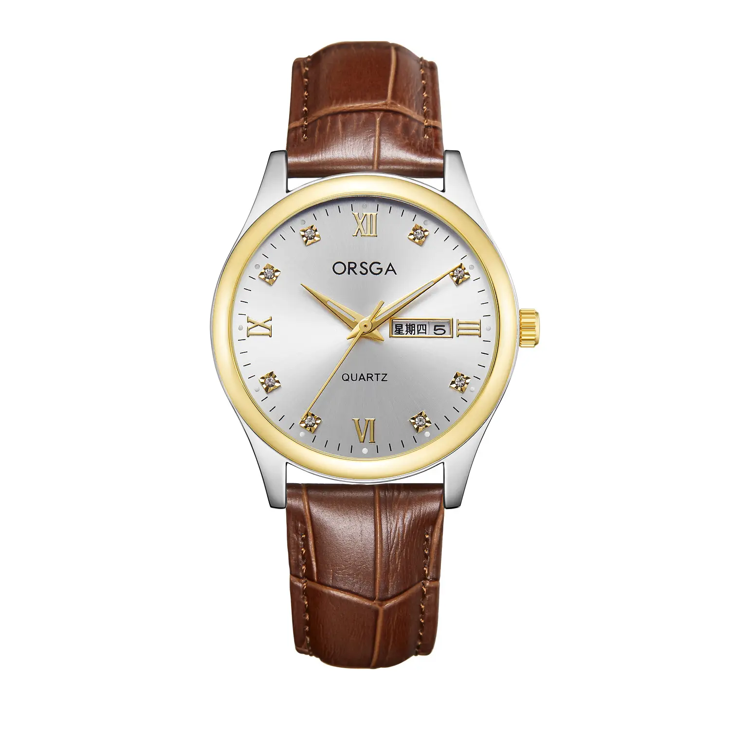 Orsga Men's Blue Dial Quartz Watch with Cross Strap - Image 23