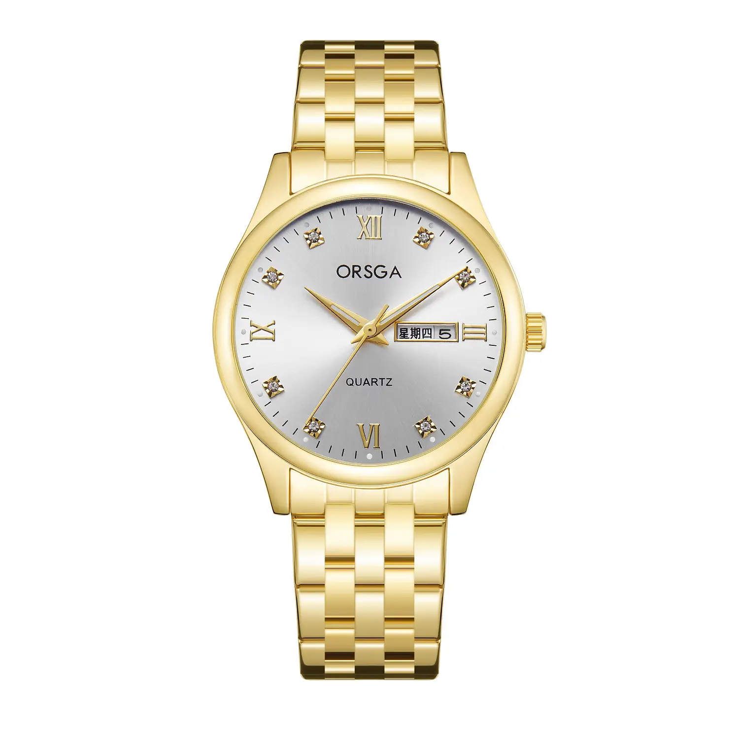 Orsga Men's Blue Dial Quartz Watch with Cross Strap - Image 8