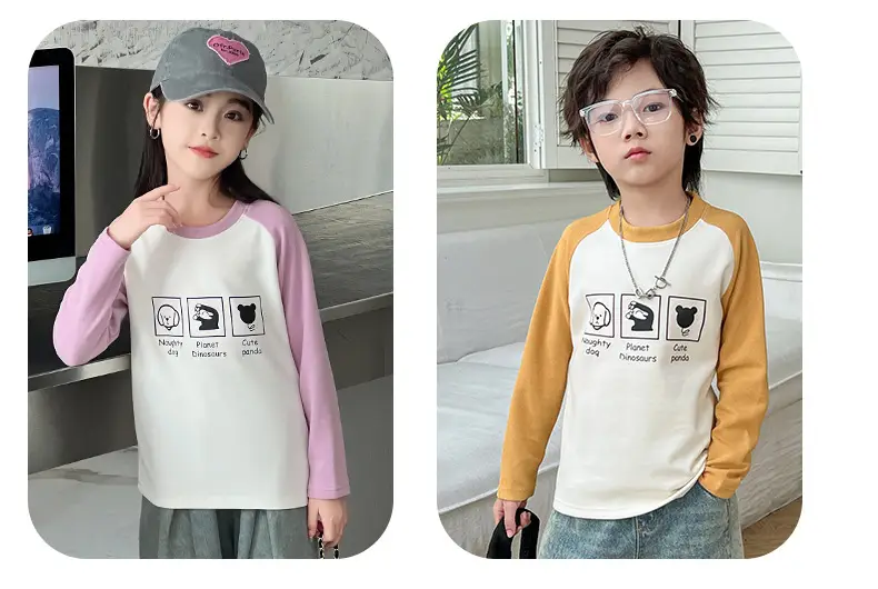Girls Raglan Sweatshirt Purple White Winter Base Layer — feature 17