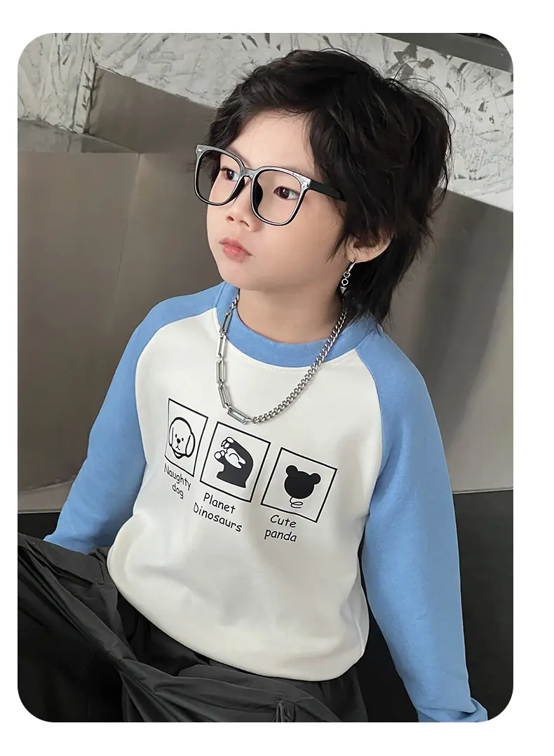 Girls Raglan Sweatshirt Purple White Winter Base Layer — feature 18