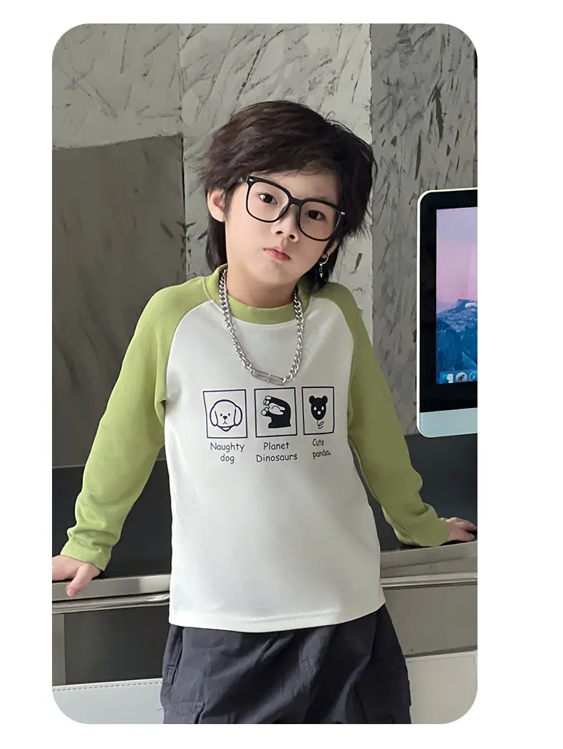 Girls Raglan Sweatshirt Purple White Winter Base Layer — feature 20