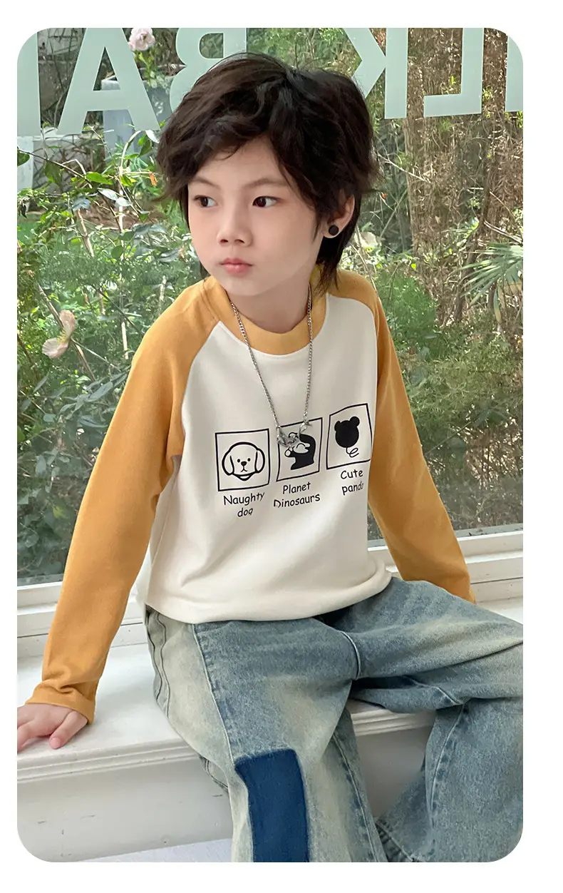 Girls Raglan Sweatshirt Purple White Winter Base Layer — feature 21
