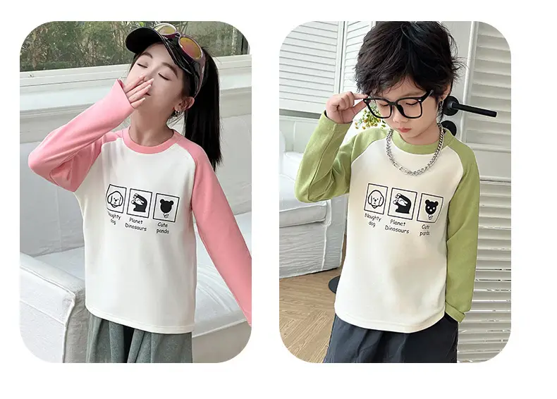 Girls Raglan Sweatshirt Purple White Winter Base Layer — feature 22