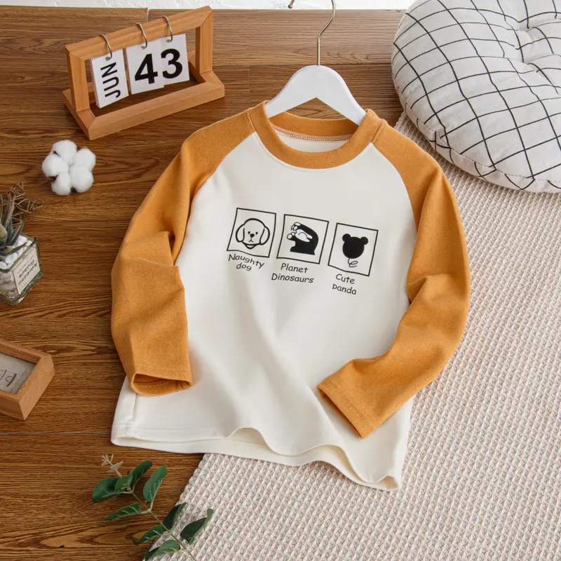Girls Raglan Sweatshirt Purple White Winter Base Layer