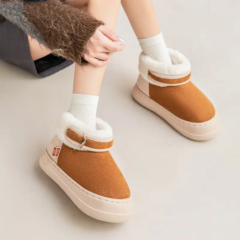 Women's Warm Fleece Winter Boots with Non-Slip Sole