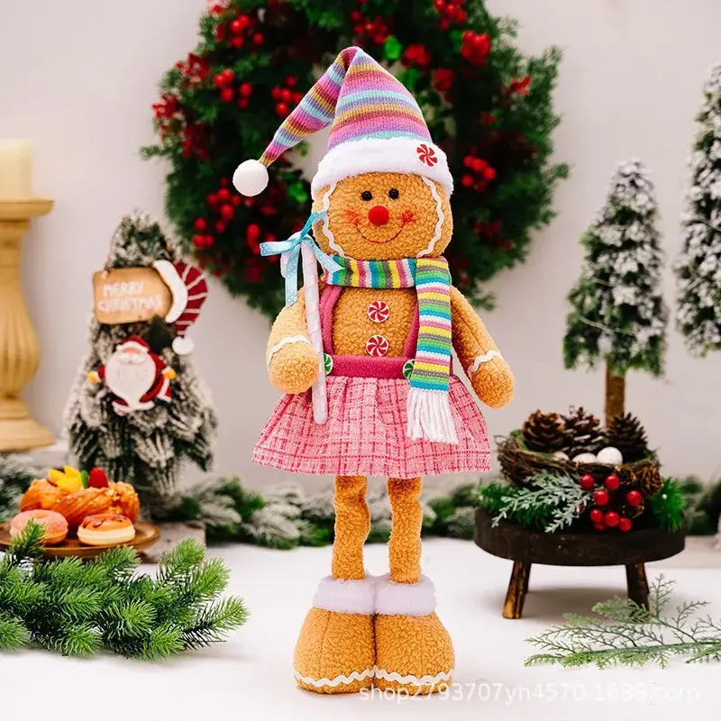 Gingerbread Christmas Doll Costume for Kids