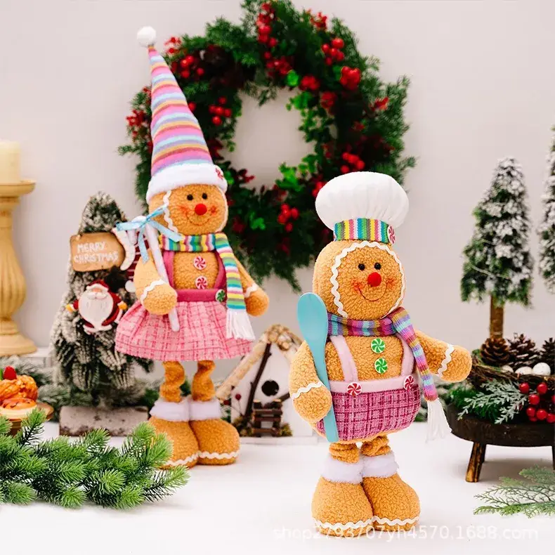 Gingerbread Christmas Doll Costume for Kids
