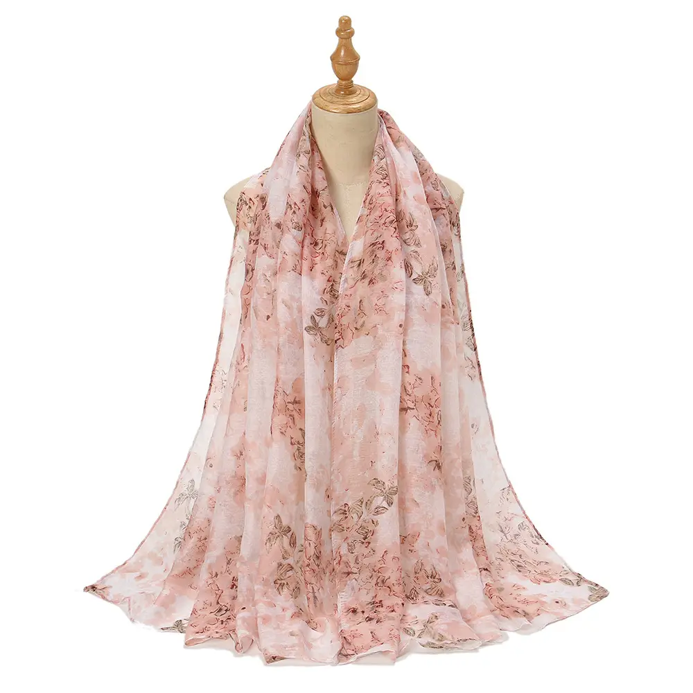 Elegant Printed Silk Scarves for Women Floral Travel Sunscreen - Image 7