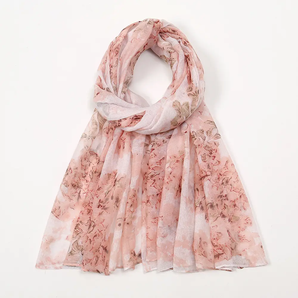 Elegant Printed Silk Scarves for Women Floral Travel Sunscreen — feature 4