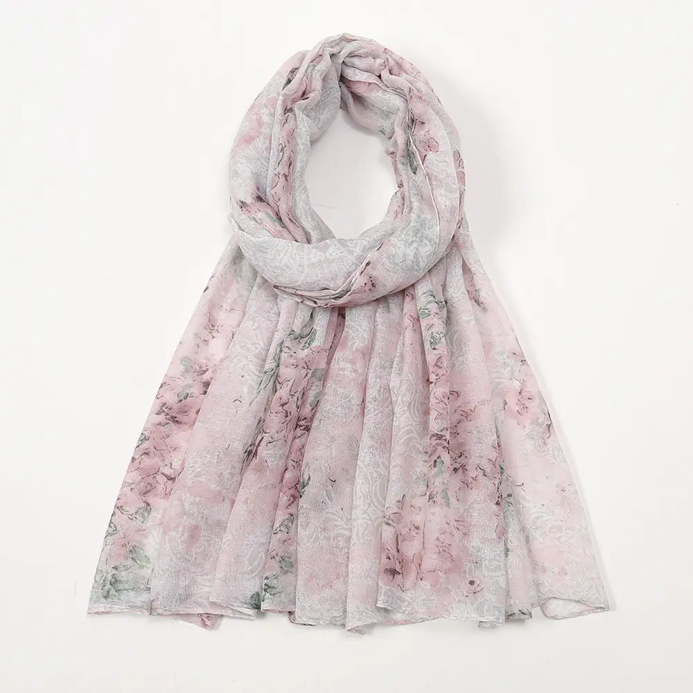 Elegant Printed Silk Scarves for Women Floral Travel Sunscreen - Image 3