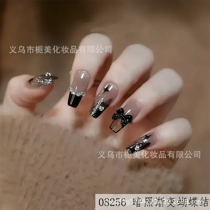 2025 Bow Nail Stickers Whitening Wearable Nail Art