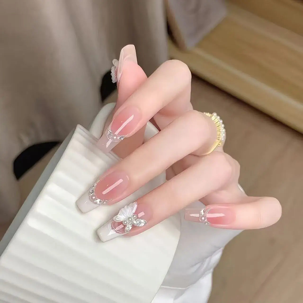 2025 Bow Nail Stickers Whitening Wearable Nail Art
