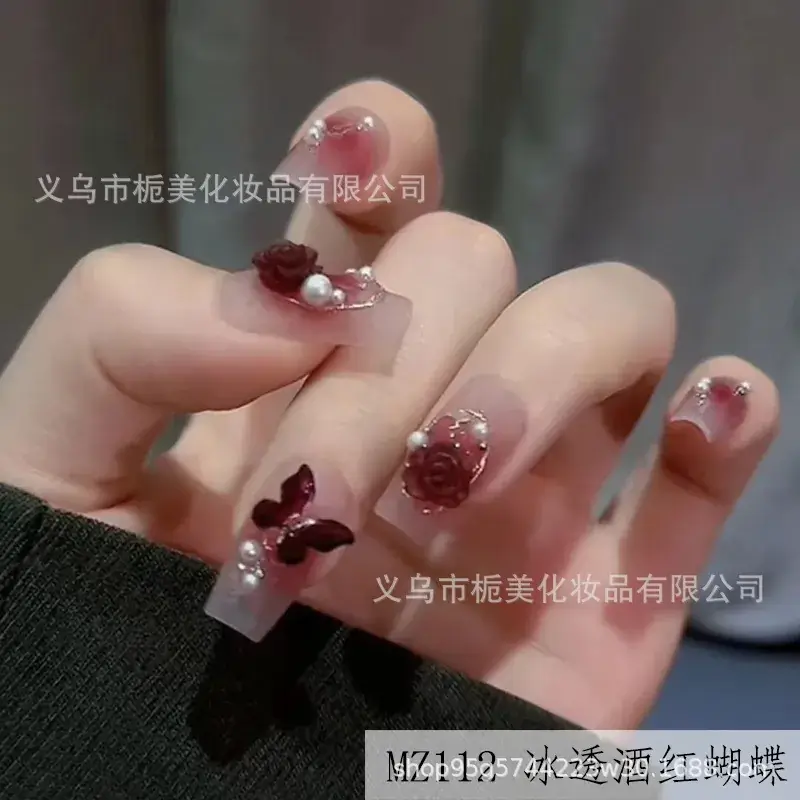 2025 Bow Nail Stickers Whitening Wearable Nail Art