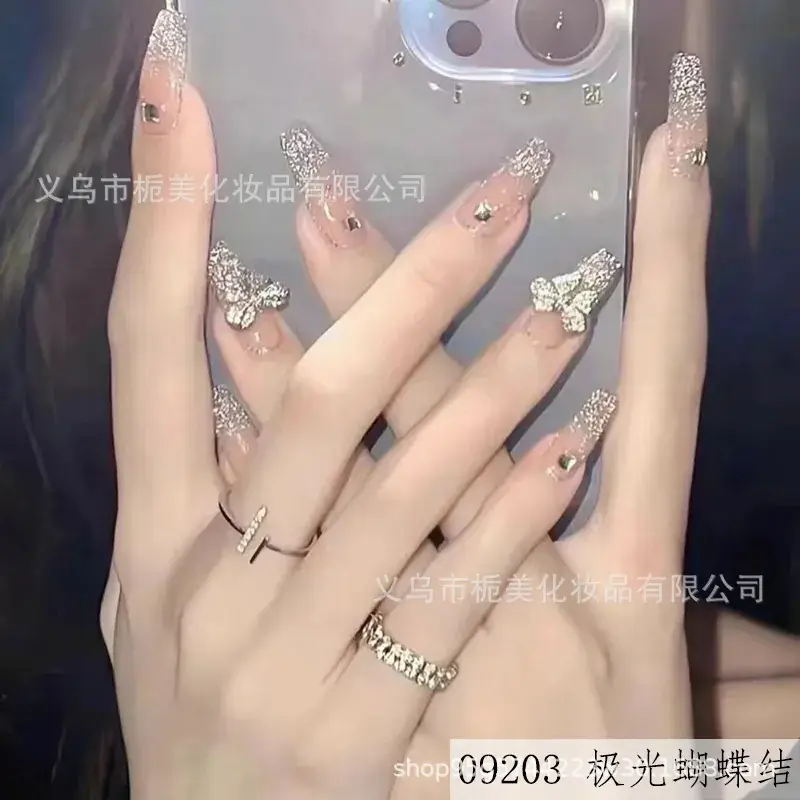 2025 Bow Nail Stickers Whitening Wearable Nail Art