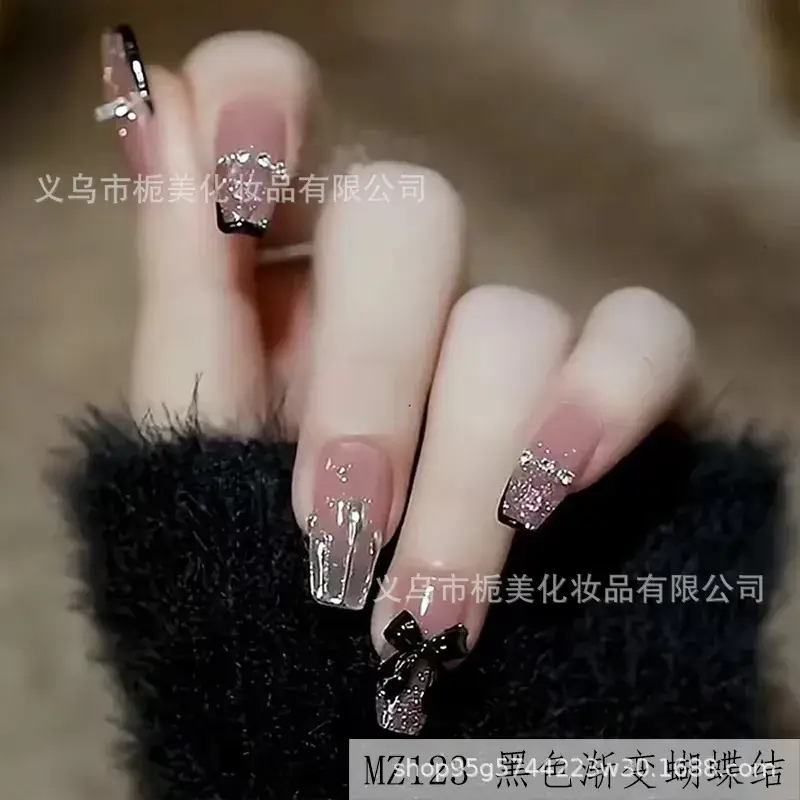 2025 Bow Nail Stickers Whitening Wearable Nail Art