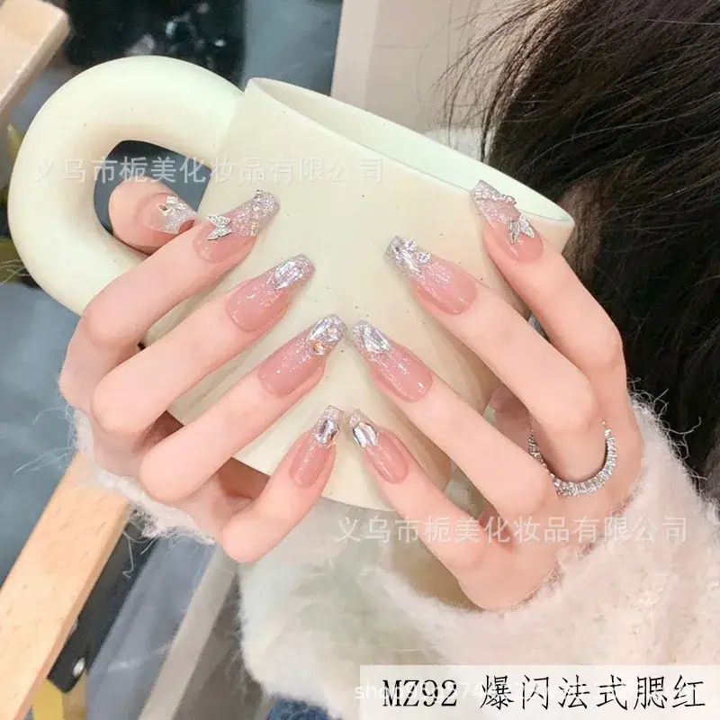 2025 Bow Nail Stickers Whitening Wearable Nail Art