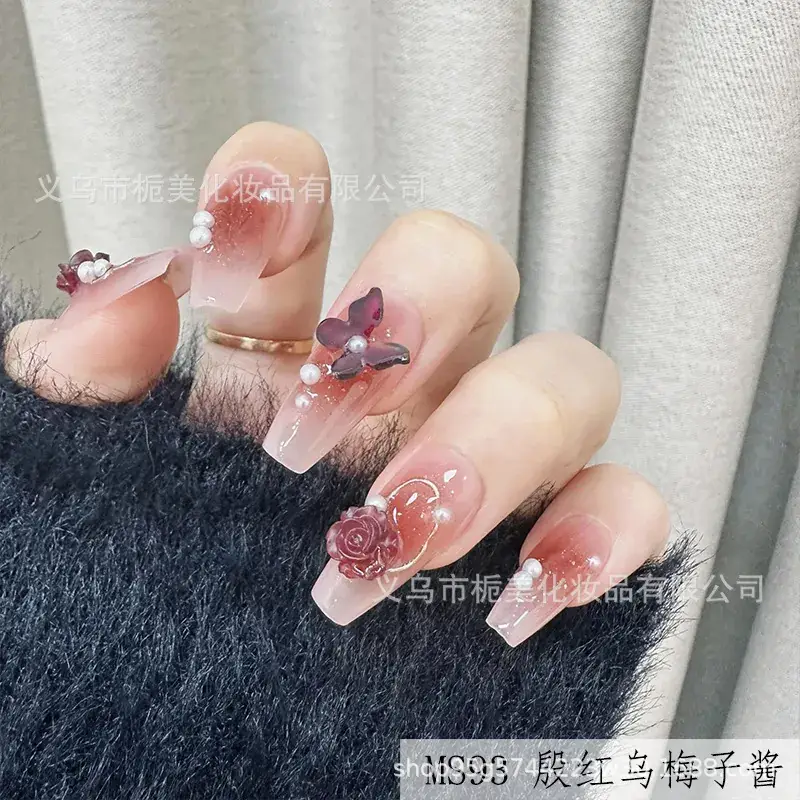 2025 Bow Nail Stickers Whitening Wearable Nail Art