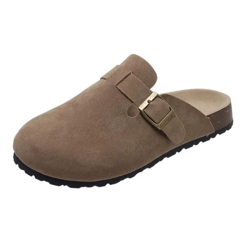 Women's Shoes 2024 New Spring and Summer Thick-Soled Versatile Birkenstock-Style Closed-Toe Slip-On Mules for Outdoor Wear - Image 8