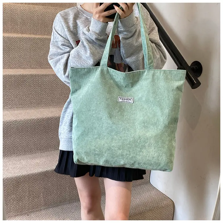 Women's Grey Velvet Shoulder Bag Large Capacity - Image 9