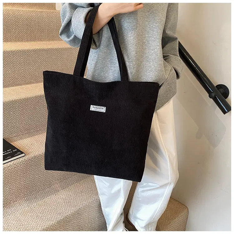 Women's Grey Velvet Shoulder Bag Large Capacity — feature 16
