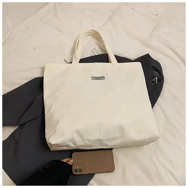 Women's Grey Velvet Shoulder Bag Large Capacity - Image 3