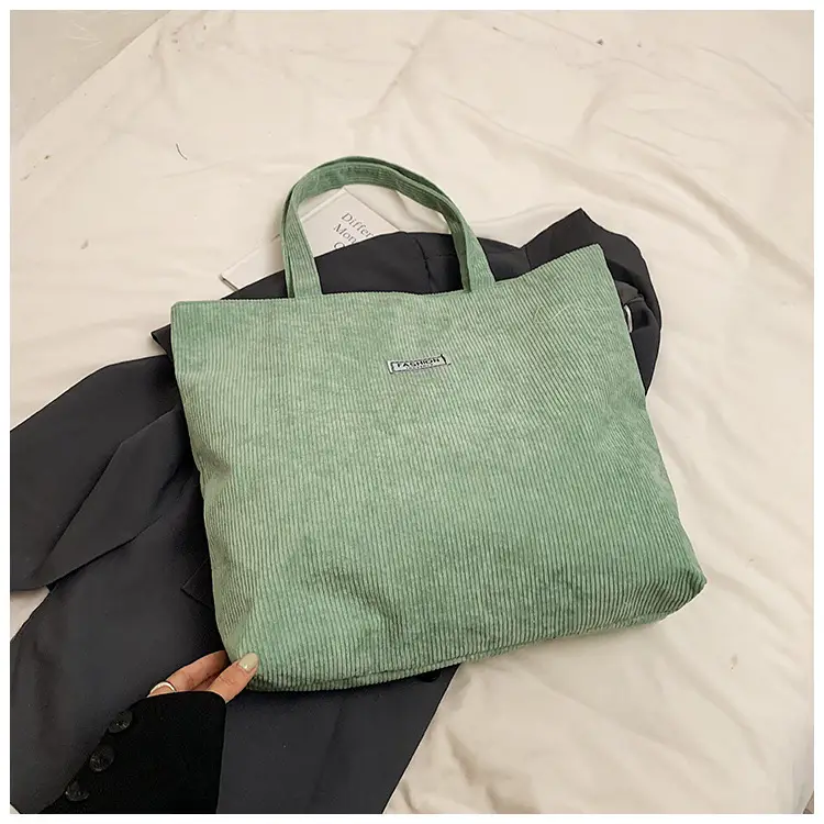 Women's Grey Velvet Shoulder Bag Large Capacity - Image 5