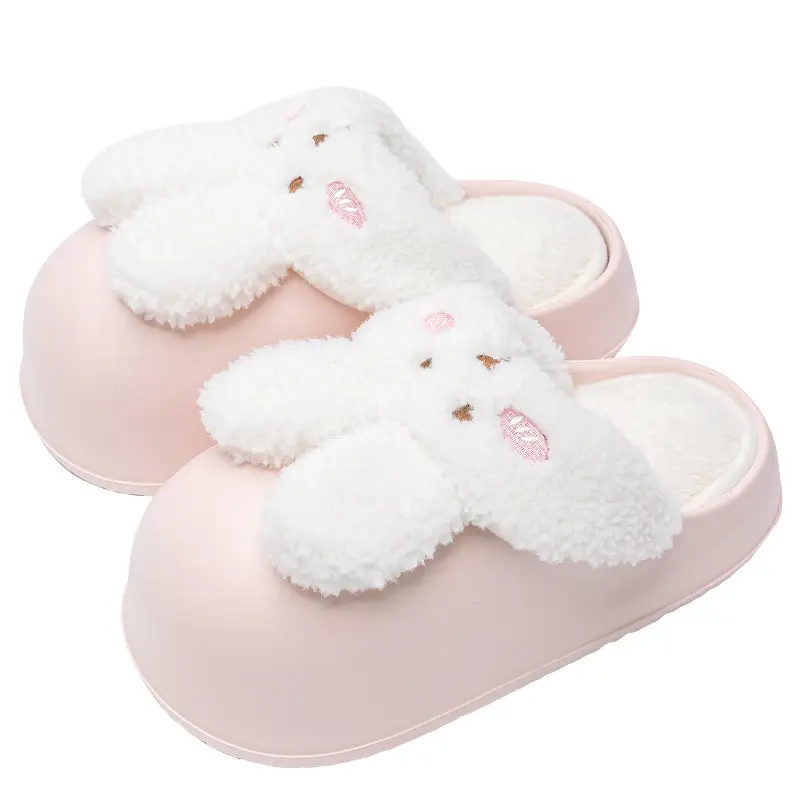 Fleece-Lined Cotton Slippers for Women, Autumn and Winter 2026 New Model, Thick-Soled, Detachable and Washable, Cute Rabbit Cotton Slippers for Winter - Image 8