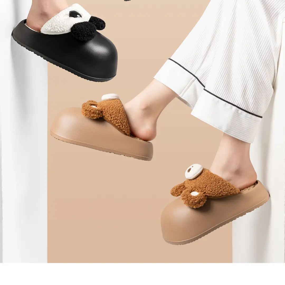 Fleece-Lined Cotton Slippers for Women, Autumn and Winter 2026 New Model, Thick-Soled, Detachable and Washable, Cute Rabbit Cotton Slippers for Winter — feature 2