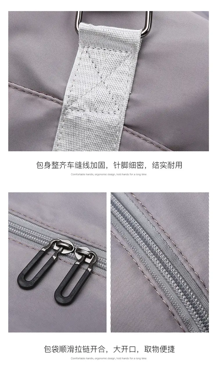Pink Travel Fitness Bag with 3 Pockets — feature 13