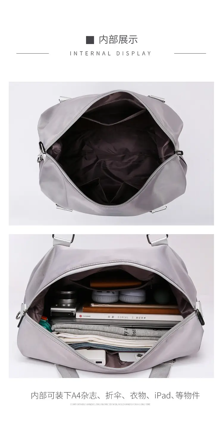 Pink Travel Fitness Bag with 3 Pockets — feature 15