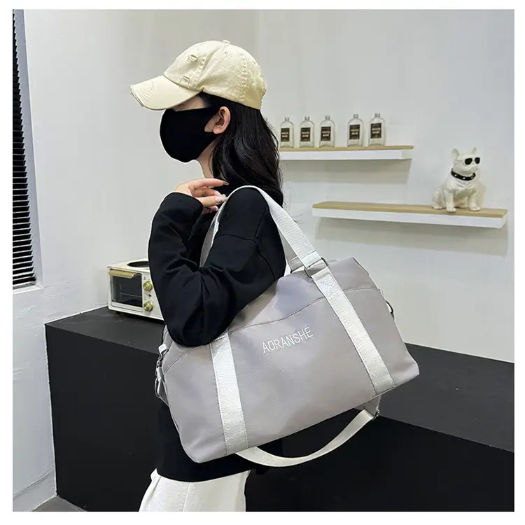 Pink Travel Fitness Bag with 3 Pockets — feature 23