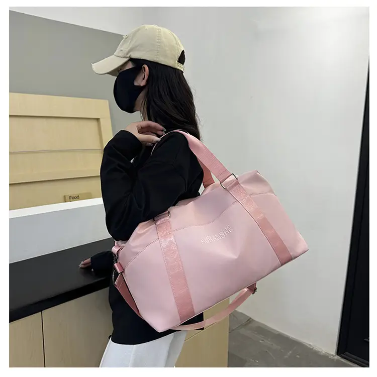 Pink Travel Fitness Bag with 3 Pockets — feature 26