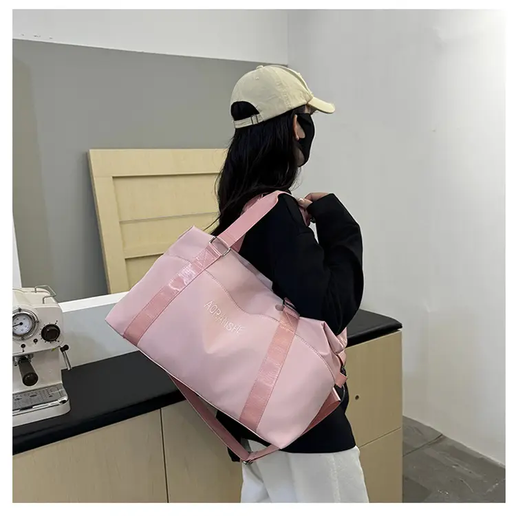 Pink Travel Fitness Bag with 3 Pockets — feature 27