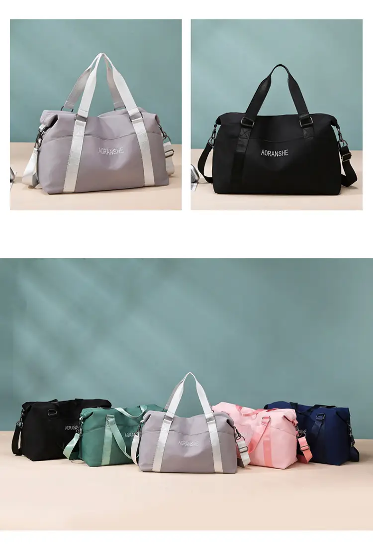 Pink Travel Fitness Bag with 3 Pockets — feature 5