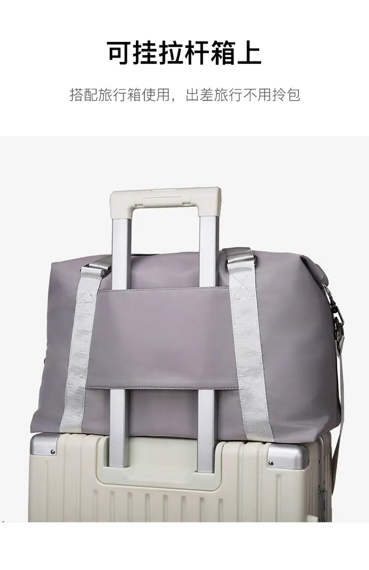 Pink Travel Fitness Bag with 3 Pockets — feature 9