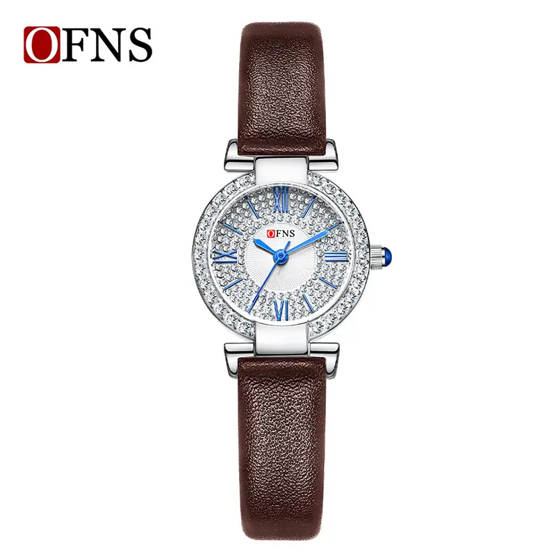 Women Full Diamond Watch Waterproof Black Belt Quartz - Image 9