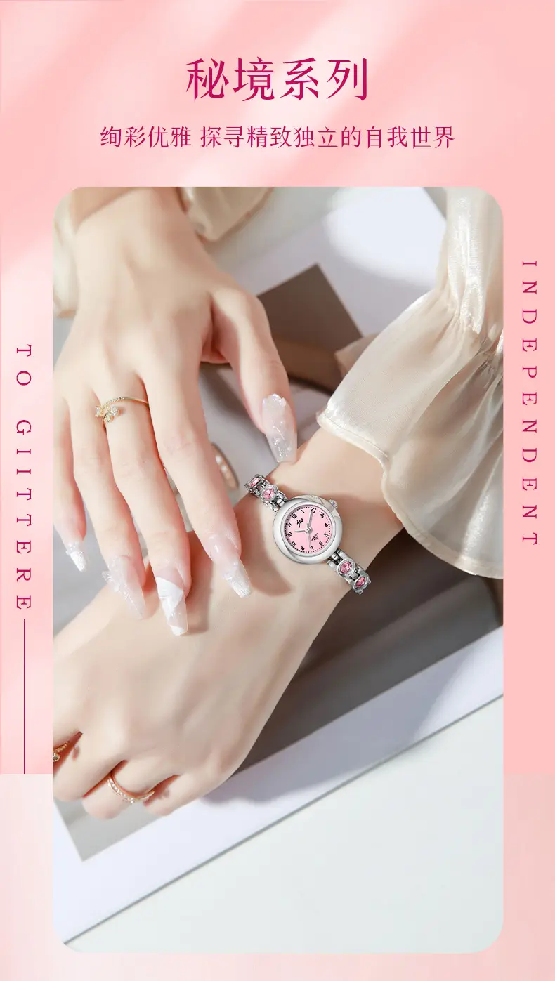 Women's Elegant Crystal Bracelet Watch with Quartz Movement — feature 4