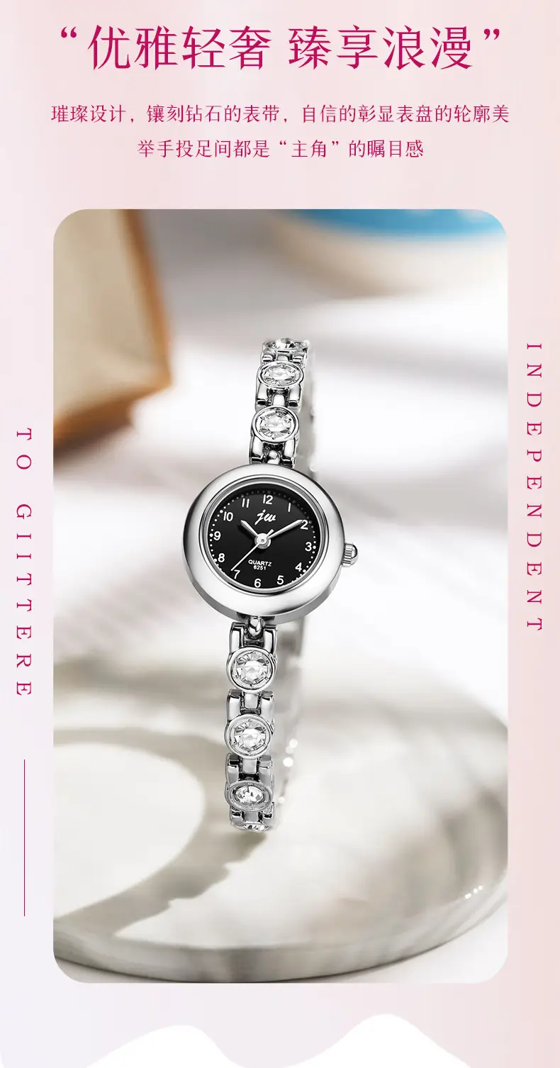 Women's Elegant Crystal Bracelet Watch with Quartz Movement — feature 6