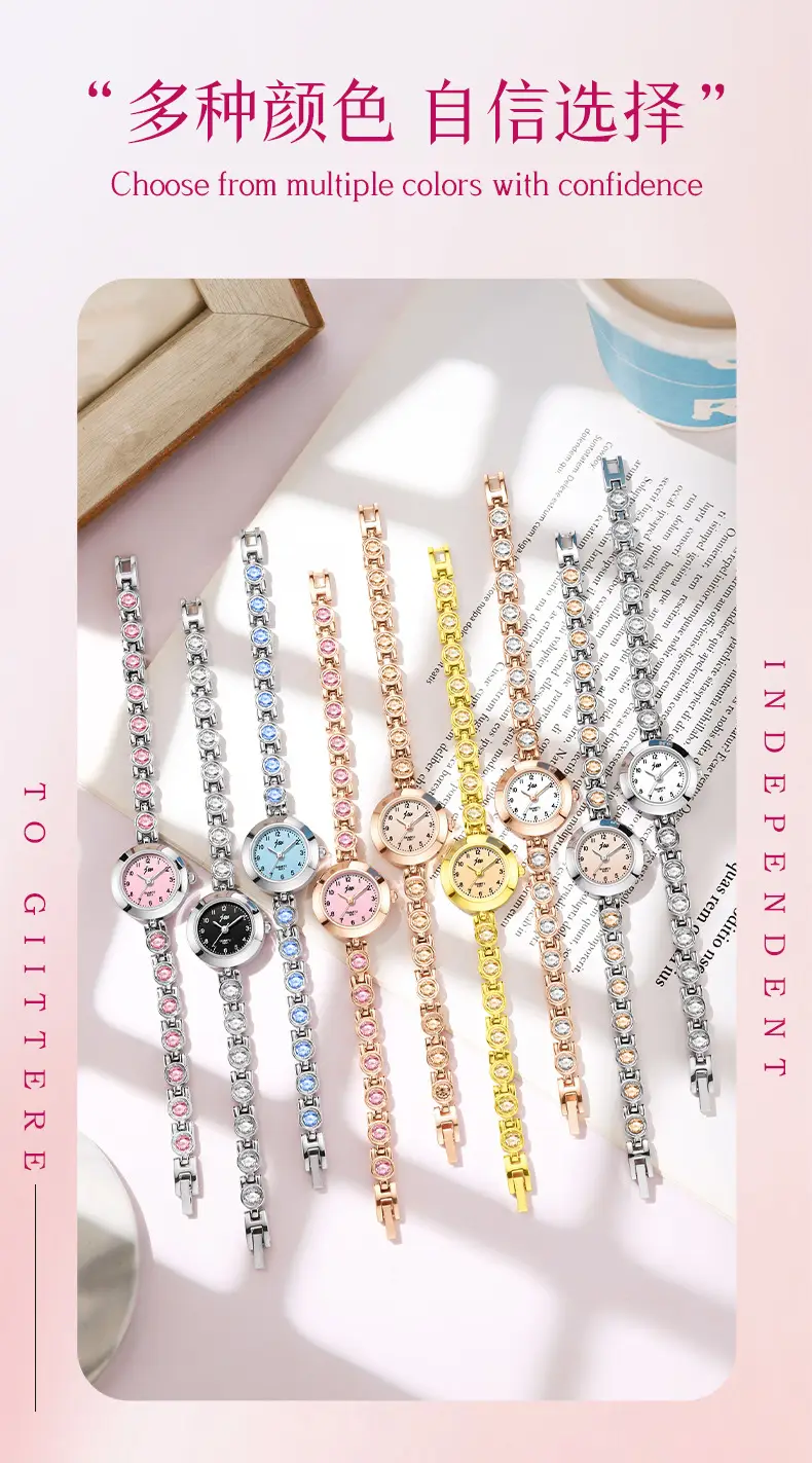 Women's Elegant Crystal Bracelet Watch with Quartz Movement — feature 8