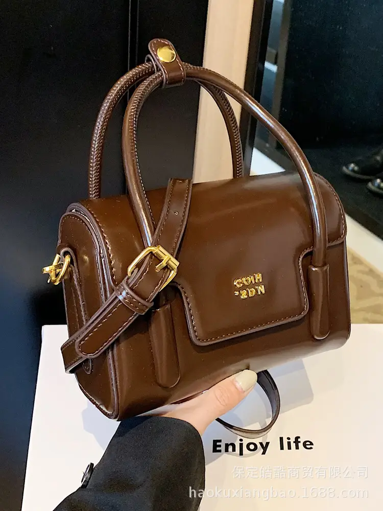 Women's 2024 Autumn White Square Handbag with One Shoulder Crossbody - Image 9