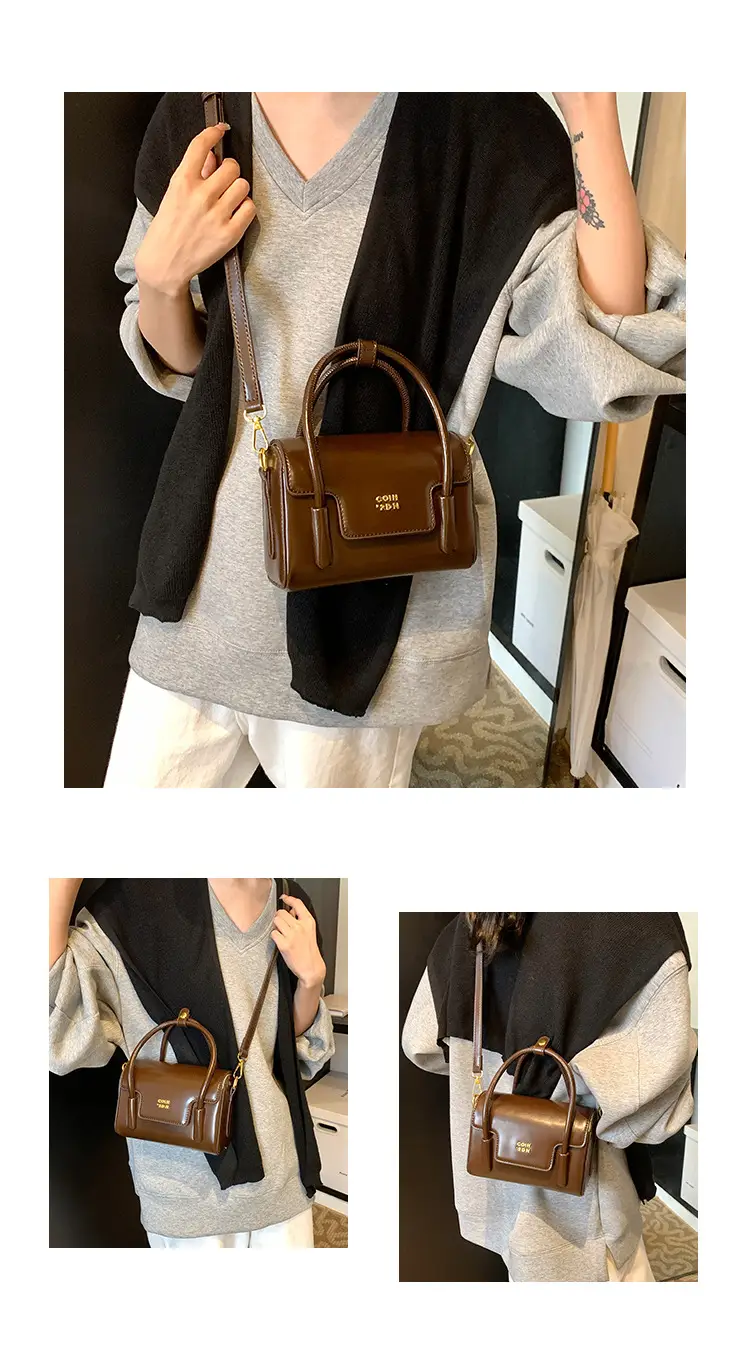 Women's 2024 Autumn White Square Handbag with One Shoulder Crossbody — feature 10