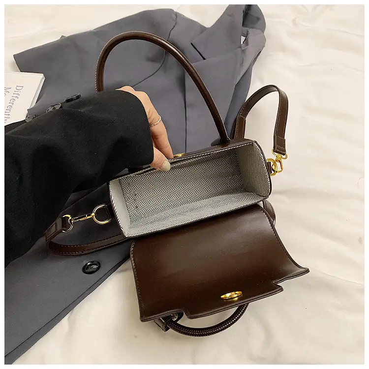 Women's 2024 Autumn White Square Handbag with One Shoulder Crossbody — feature 8