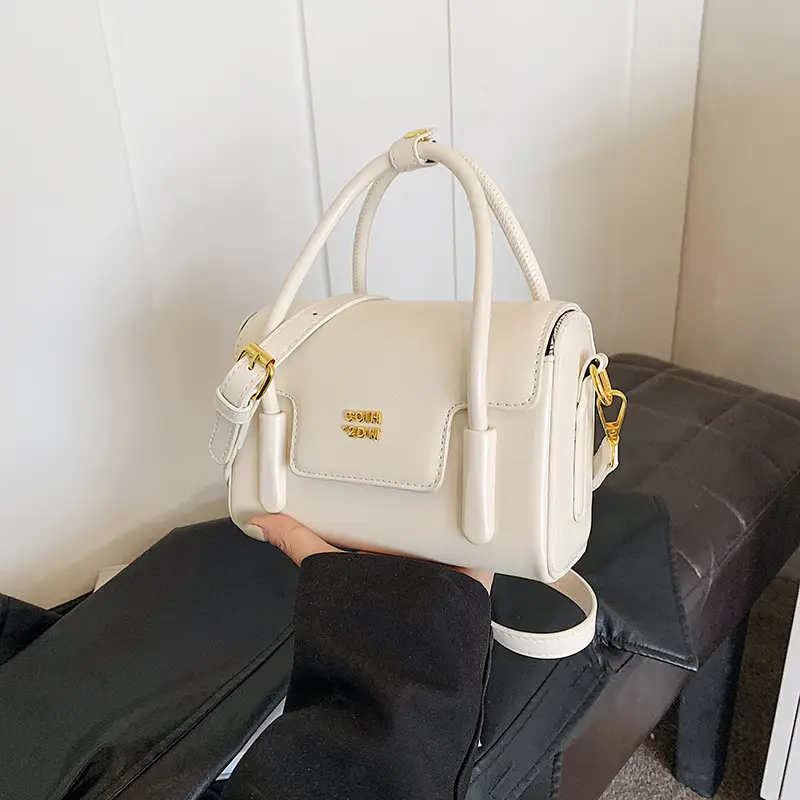 Women's 2024 Autumn White Square Handbag with One Shoulder Crossbody - Image 4