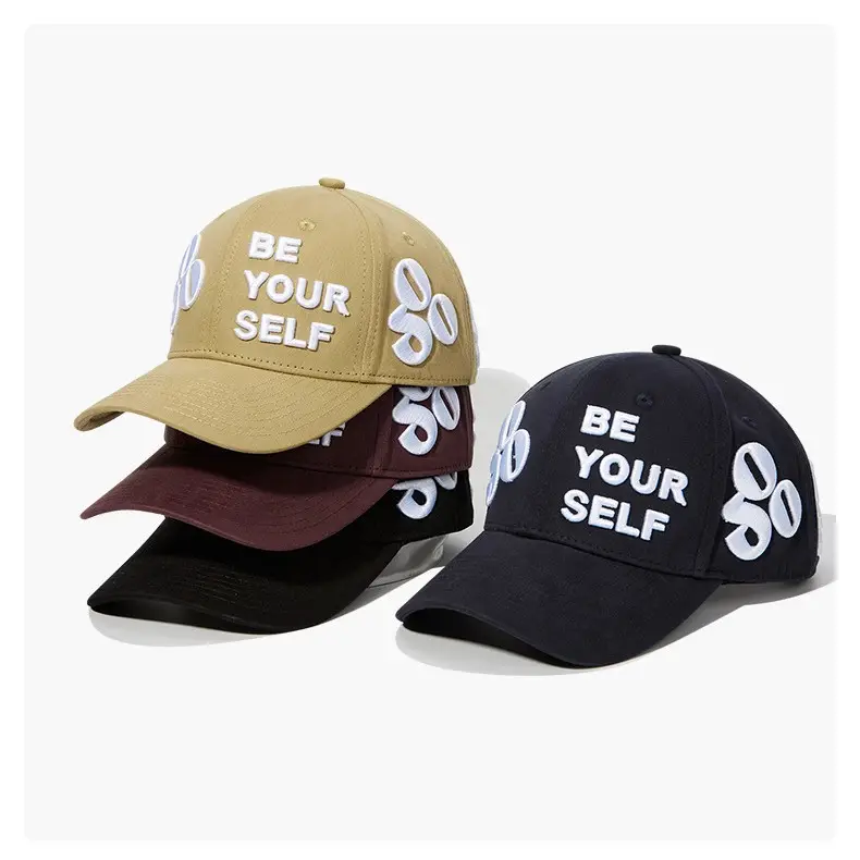 Black Baseball Cap with "Be Your Self" Embroidery - Image 6