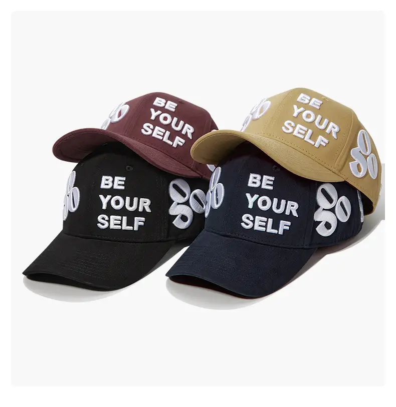 Black Baseball Cap with "Be Your Self" Embroidery — feature 11