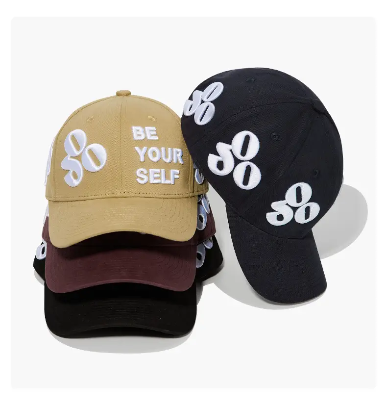Black Baseball Cap with "Be Your Self" Embroidery — feature 14